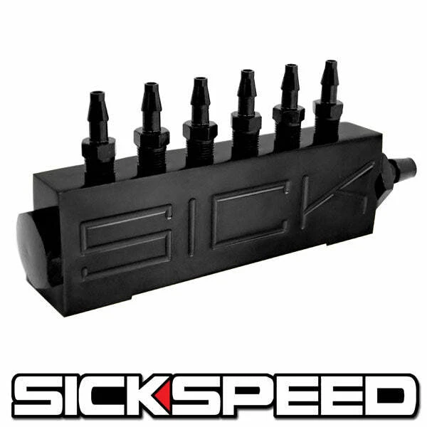VACUUM INTAKE 6 Port Fuel Manifold Gas Wastegate Boost Performance