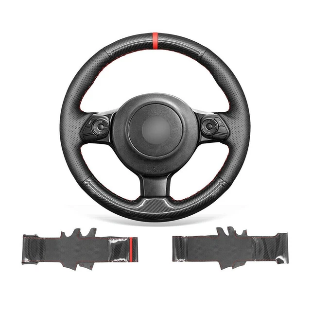 DIY CUSTOM CARBON Fiber Leather Car Steering Wheel Cover For Toyota 86