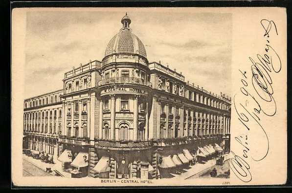 Berlin, Das Central-Hotel, Ansichtskarte 1904