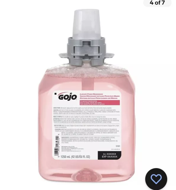 3 Gojo Luxury Foam Handwash 5161 Refills 1250 ml FMX-12 Expires 10/26 Cranberry