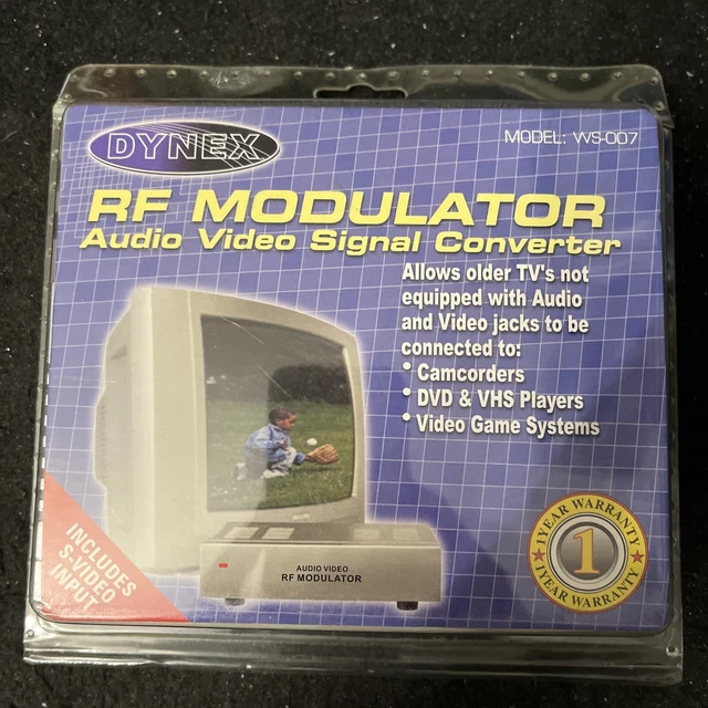VTG DYNEX WS-007 RF Modulator A/V Signal Converter NEW