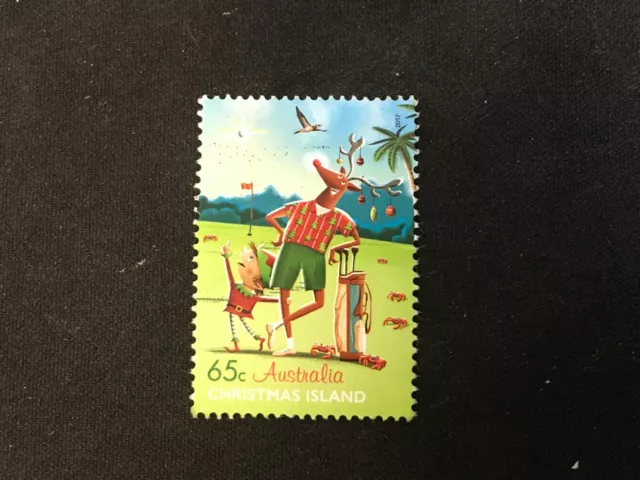 2017 Christmas Island Xmas 65C Santa Sheetlet Stamp - Used
