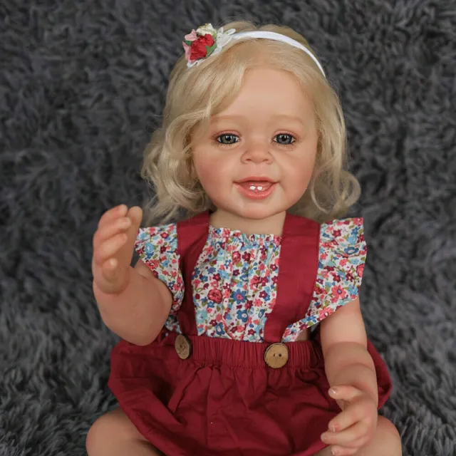 22" Reborn Baby Dolls Lifelike Realistic Toddler Full Body Vinyl Girls XMAS GIFT