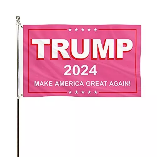 TRUMP 2024 PINK Flag Make America Great Again Flag MAGA Flags Banner