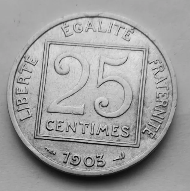 Monnaie, France, Patey, 25 Centimes, 1903, Paris 2