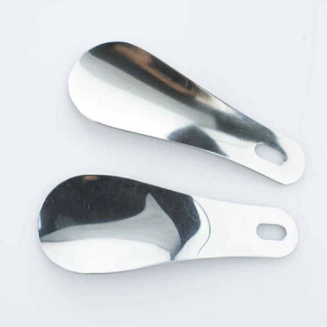 Cuchara zapatero color plata portátil 10 cm x 3 8 cm acero inoxidable