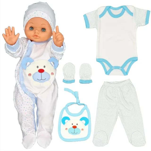Neugeborenen Set Baby Kleidung für Jungen Ausstattung Erstausstattung 6 Teilig