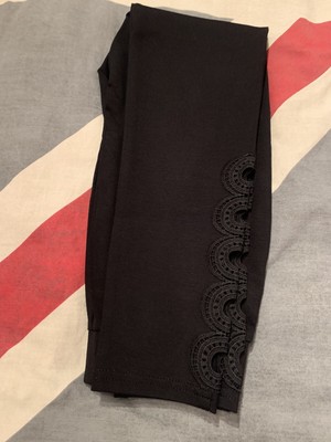 TOPO da donna nero Viscosa Jegging Pantaloni Taglia 8 L24 in Regular 