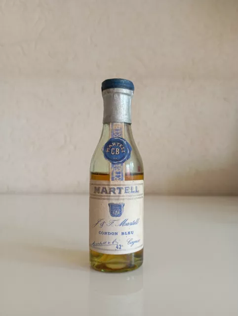 Very old mini bottle cognac Martell Cordon bleu 42° 3cl
