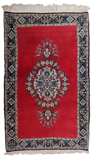 Alfombra anejo Oriental hecho a mano 80cm x 126cm 1950s - 1C1048