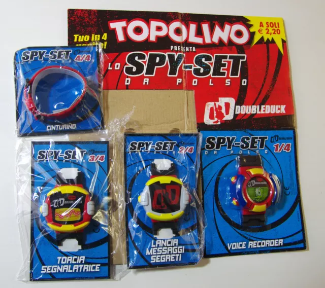 GADGET LO SPY-SET da polso DI DOUBLE DUCK 4 BLISTER Topolino Disney anno 2009