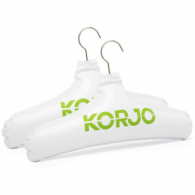 NEW Korjo Inflatable Coat Hanger Set Duopack Ideal Spare Travel Hangers