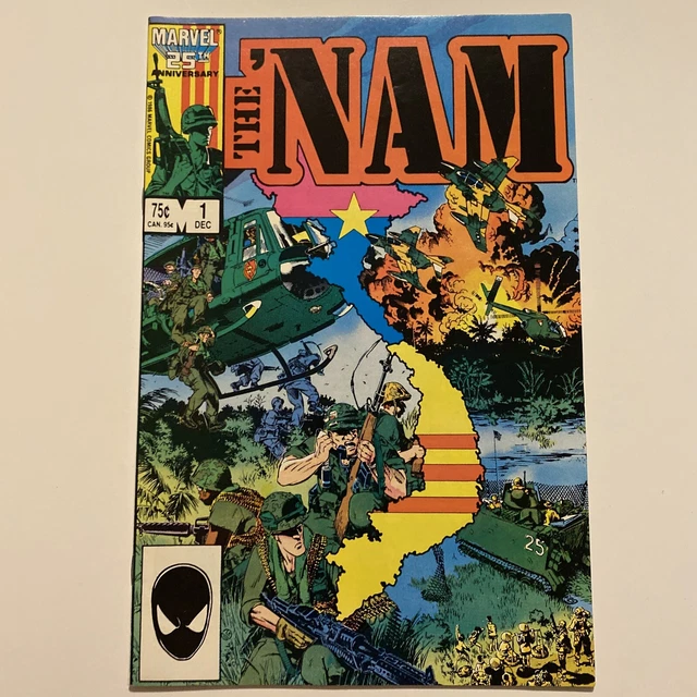 *** The 'Nam # 1 *** KEY !!! Copper Age Marvel Comics 1986 … FN/VF