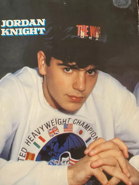 Jordan Knight, New Kids on the Block, Double Full Page Vintage Pinup, c