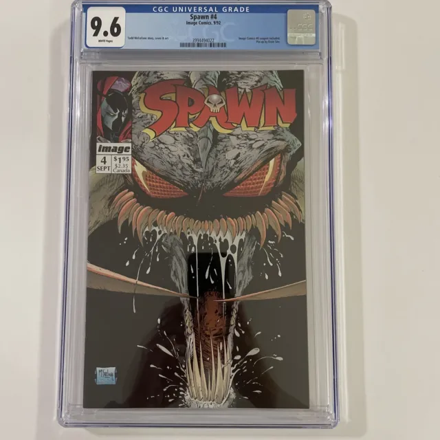 Spawn #4 Image Comics #0 Coupon Included, Key Issue, CGC 9.6