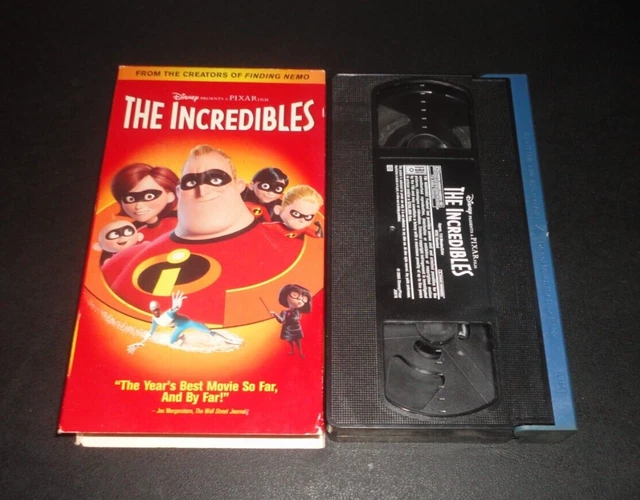 THE INCREDIBLES (VHS, 2005) Disney Pixar Rare Animated Late Release Non ...