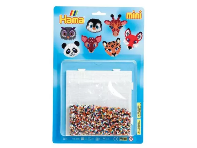 5000 Mini Bügelperlen Set Tiere Blister Packung Hama Beads inkl Stiftplatte