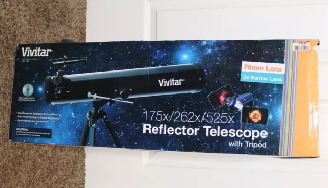 vivitar 76mm 175x/262x/525x reflector telescope