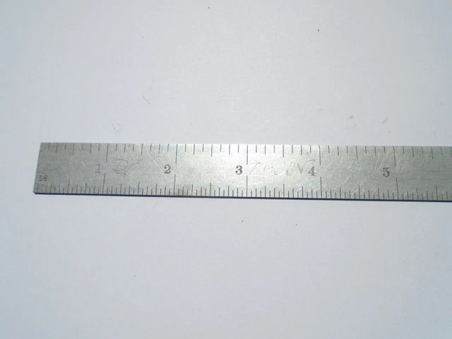 Starrett 304R 6" Tempered Machinist Pocket Rule Made in USA
