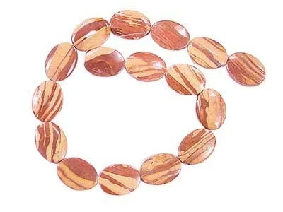 ZEBRA JASPER 18x25MM FLAT OVAL GEMSTONE BEADS AA++