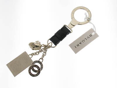 Bvlgari Portachiavi Bulgari dorato con placca di ceramica profumata 