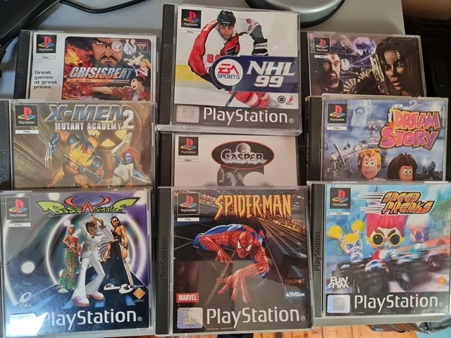 LOT de 12 Jeux CASPER + SPIDER-MAN + BUST A GROOVE + CRISISBEAT + DRIVER sur PS1