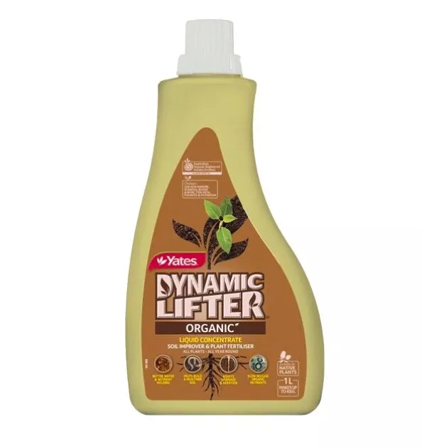 Yates 1L Dynamic Lifter Organic Liquid Concentrate And Plant Fertiliser