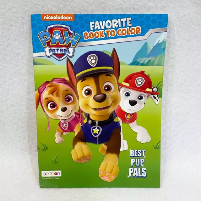 Paw Patrol Best Pup Pals Favorite Book To Color Nickelodeon Bendon Coloring Book