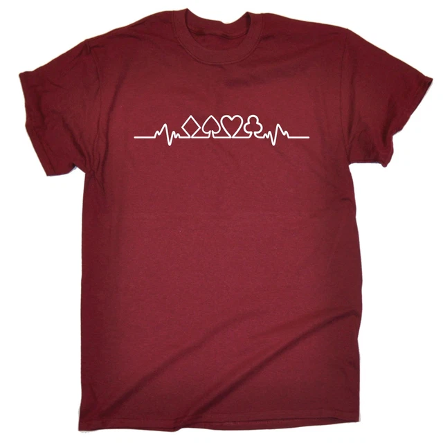 Pulse Gamble Poker Funny Joke Cards T-SHIRT Birthday gift present for him her