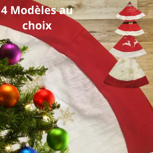 Jupe De Sapin De Noël En Fausse Fourrure Blanche - 90 Cm De Diamètre - Cache Le Pied, Décorative Et Lavable - 11