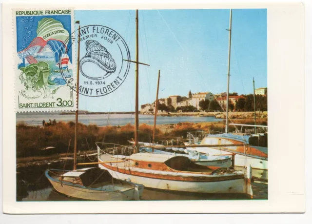 FRANCE Carte Postale - carte Maximum - 1974 SAINT FLORENT Corse