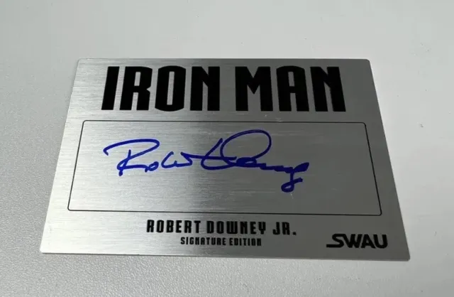 robert downey jr signed Iron Man Plaque SWAU Authenticated