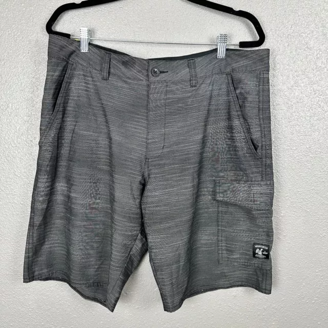 Vans Vanphibian Shorts Men’s 36 Gray Board Swim Trunks Casual Cargo Pocket