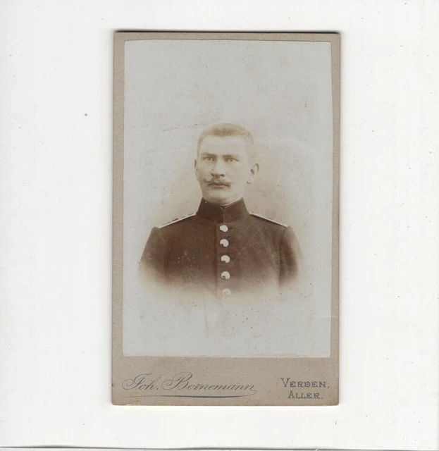 CDV Foto Soldat - Verden um 1900