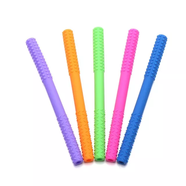 5 PCS Silicone Toys Cleaning Brush Chew Stick Teething Teether Molars