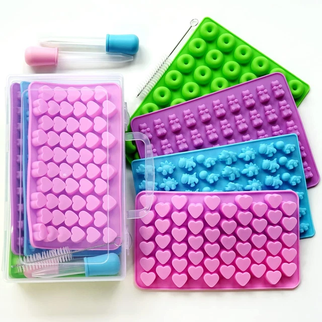 Gummy Molds Silicone Shapes, Non-stick Candy Gummy Bear Molds for Edibles wn