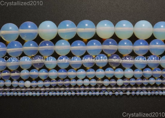 Natural White Opalite Gemstone Round Beads 2mm 3mm 4mm 6mm 8mm 10mm 12mm 15.5"