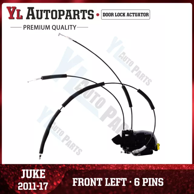 Front Left Driver Side Door Lock Actuator W/Cables For 2011-2017 Nissan Juke