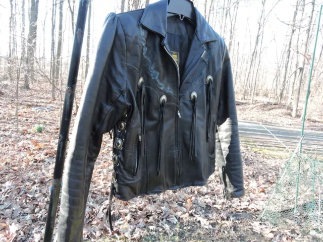 GYPSY LEATHER JACKET/ Biker Style /Heavy Duty/ Excellent Condition ...