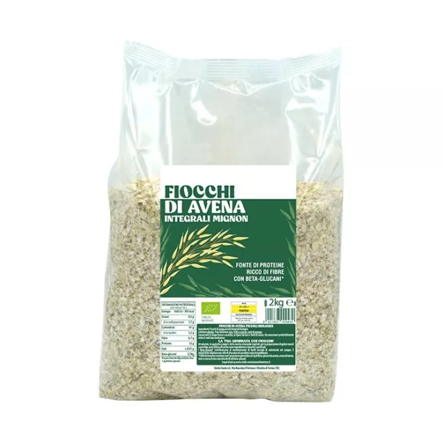 Fiocchi di Avena Mignon Integrali Bio Stella - 4KG (2 Confezioni da 2kg)