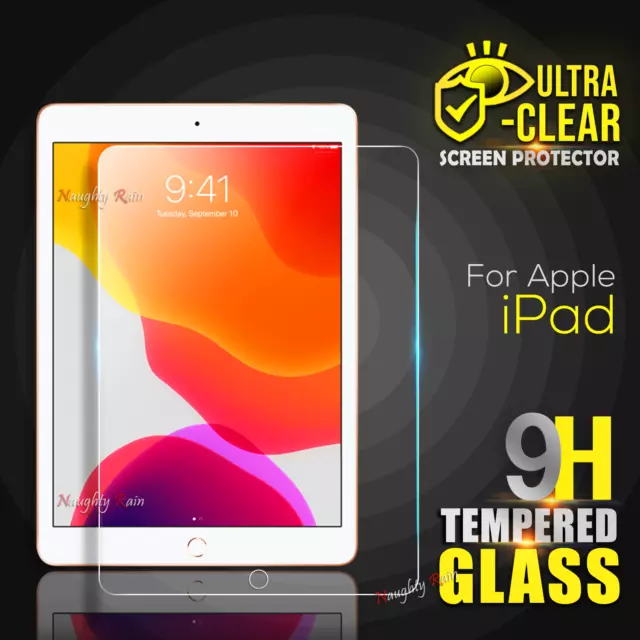 For iPad 10th 9th 8th 7th 6th 5th Gen Air 1 4th Tempered Glass Screen Protector