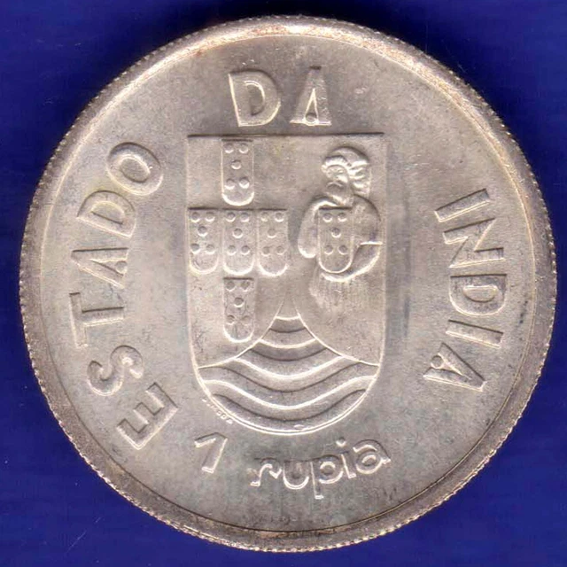 Portuguese India-1935-Estado Da India-1 Rupia-Unc  Silver Coin