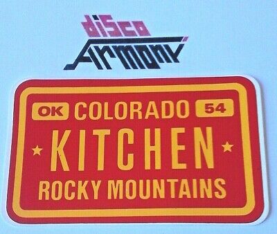 Adesivo Vintage - 13 X 8 cm. circa COLORADO KITCHEN Rocky Mountains 
