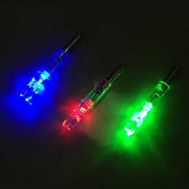 6x Hunting Shooting LED Lighted Nock Compound Bow Tail Arrow Light Nocks 6.2mm