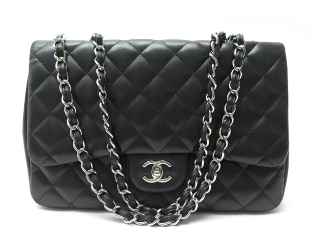 Sac A Main Chanel Timeless Grand Classique Jumbo Cuir Noir Hand Bag Purse 11100€