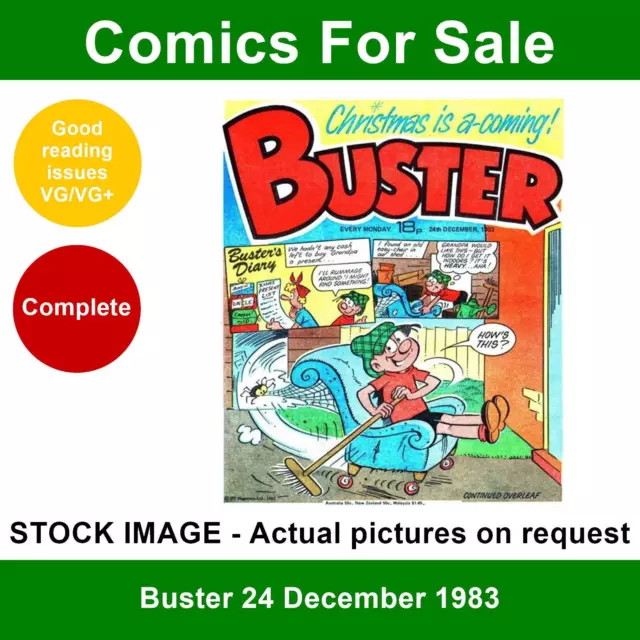 Buster 24 December 1983 comic - VG/VG+ - XMAS cover - 24 Dec 1983