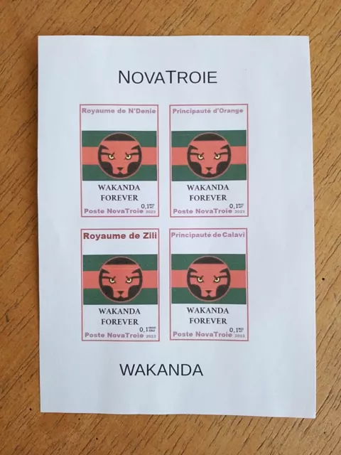 NovaTroie Orange Zili N'Denie Calavi 0,1 ECOx4 drapeau WAKANDA 2023 micronation