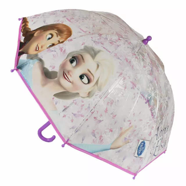 Frozen Anna Elsa Disney Regenschirm PVC Transparent Mädchen Klassisch