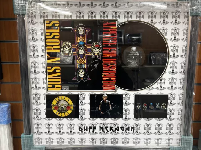 Duff McKagan Signed Framed Guns N’ Roses Appetite for Destruction Vinyl - COA