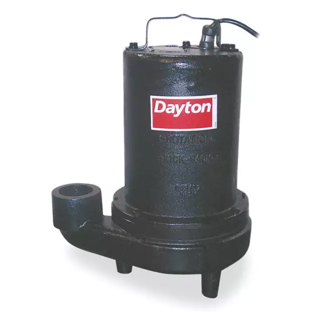 DAYTON 4LE10 1/2 HP Effluent Pump,No Switch Included